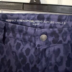 Chicos purplish animal print slim pants
